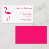 Bright Pink Flamingo Visitenkarte (Vorne/Hinten)
