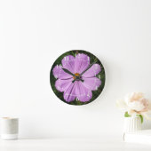 bright pink flowers runde wanduhr (Zuhause)