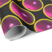 BRIGHT PINK FUCHSIA AMETHYST GEM STONES GESCHENKPAPIER (Rolleneckpunkt)