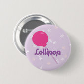 Bright Pink Lollipop Button (Vorne & Hinten)
