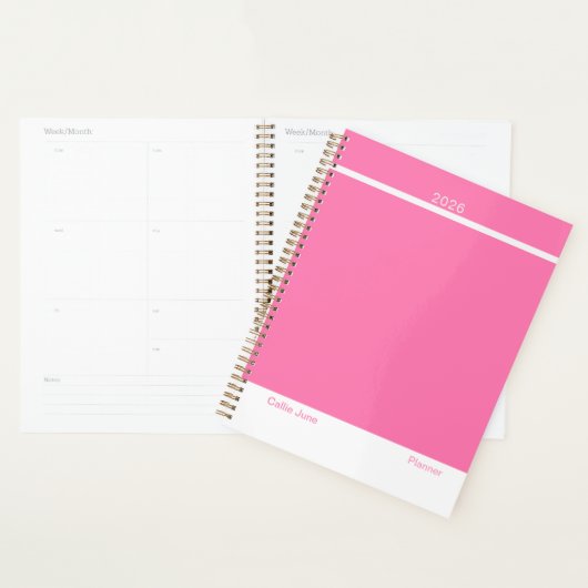 Bright Pink Minimalist Planer (Anzeige)