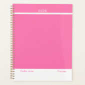 Bright Pink Minimalist Planer (Vorderseite)