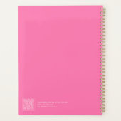 Bright Pink Minimalist Planer (Rückseite)