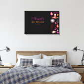 BRIGHT PINK MITZVAH Bat Bar Mitzvah Sign up Board Leinwanddruck (Insitu (Schlafzimmer))
