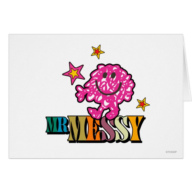 Bright Pink Mr. Messy | Funkeln (Vorderseite (Horizontal))