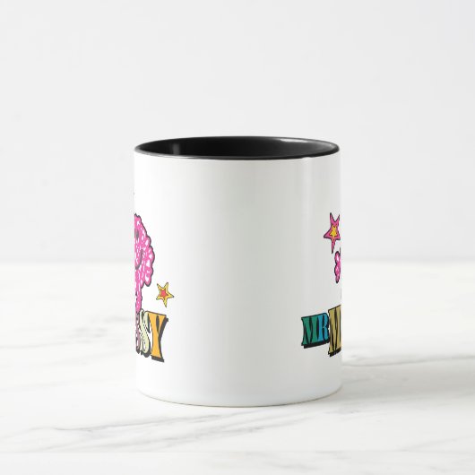 Bright Pink Mr. Messy | Funkeln Tasse (Zentrum)