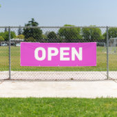 Bright Pink OPEN Banner (Insitu)