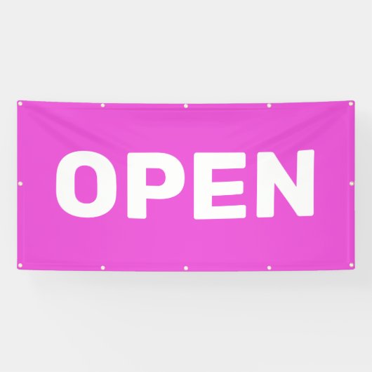 Bright Pink OPEN Banner (Horizontal)