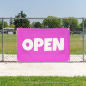 Bright Pink OPEN Banner (Insitu)