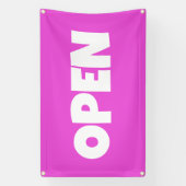 Bright Pink OPEN Banner (Vertikal)