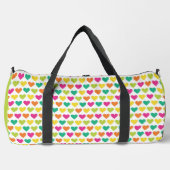 BRIGHT PINK ORANGE YELLOW GRÜNE HERZEN DUFFLE BAG (Vorderseite)