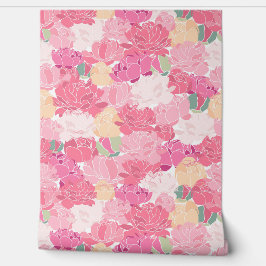 Bright Pink Peonies Tapete