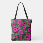 Bright Pink Petunias Floral Tasche (Rückseite)