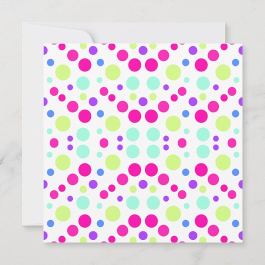 BRIGHT PINK POLKA DOT BABY SHOWER EINLADUNG (Rückseite)