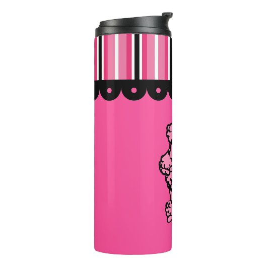 Bright Pink Poodle Mug Thermosbecher (Nach links gedreht)
