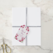 Bright Pink Rose Wedding Geschenkanhänger (Mit Garn)