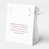 Bright Pink Rose Wedding Geschenkschachtel (Rückseite)