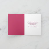 Bright Pink Rose Wedding Thank You Cards Einladung (Innenseite)
