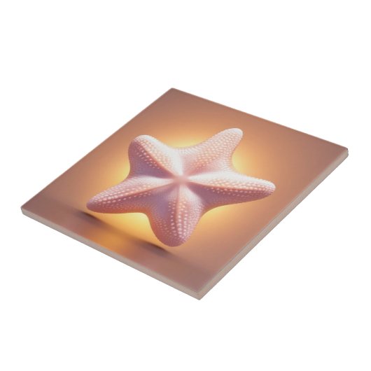 Bright Pink Starfish Fliese (Seite)