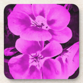 Bright Pink Tropical Flowers Getränkeuntersetzer (Vorderseite)