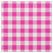 Bright Pink & White Gingham Plaid Stoff (Muster)