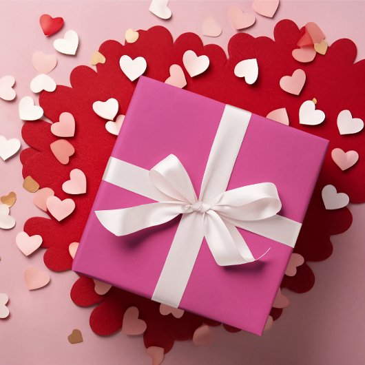 Bright Pink Wrapping Paper Roll Geschenkpapier