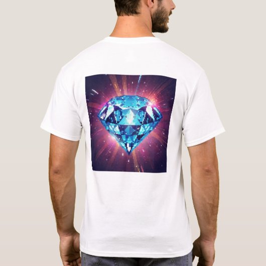 Bright Pixelated Diamond  T-Shirt (Rückseite)