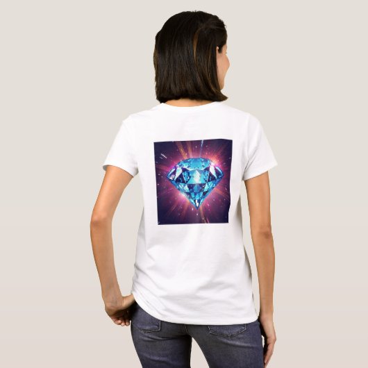 Bright Pixelated Diamond  T-Shirt (Schwarz voll)