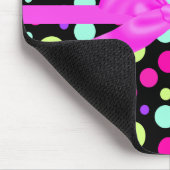 BRIGHT POLKA DOT PINK BOUSE PAD MOUSEPAD (Ecke)