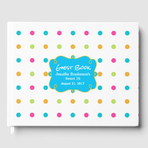 Bright Polka Dots Besondere Anlass Gästebuch