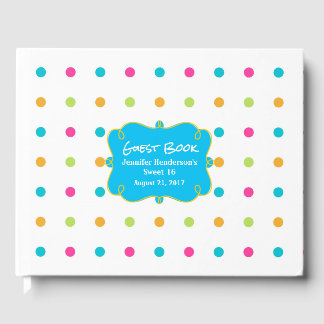 Bright Polka Dots Besondere Anlass Gästebuch