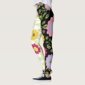 Bright-Pop Kunstmalerei mit zweifarbigem Muster Leggings (Links)