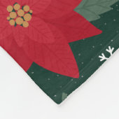 Bright Preppy Christmas Poinsettias Throw Blanket Fleecedecke (Ecke)
