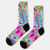 Bright Preppy Paisley Socken (Linkes Detail)