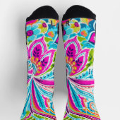Bright Preppy Paisley Socken (Oben)