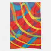 Bright Psychedelic Vibes Abstract Art Towel Geschirrtuch (Vertikal)