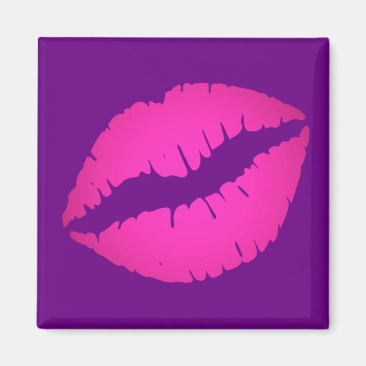 Bright Purple and Pink Ombre Lipstick Magnet (Vorne)