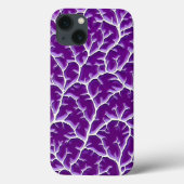 Bright Purple iPhone Case Organic Vein Style (Rückseite)