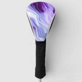 Bright purple marbling golf headcover