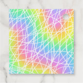 Bright Rainbow Abstract Design Geschenkanhänger (Rückseite)