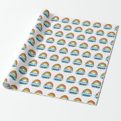 Bright Rainbow Baby Birth Blessing Birth Miracle Geschenkpapier (Ungerollt)