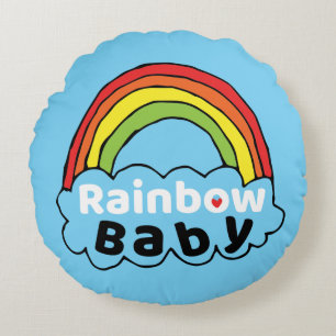 Bright Rainbow Baby Birth Blessing Birth Miracle Rundes Kissen