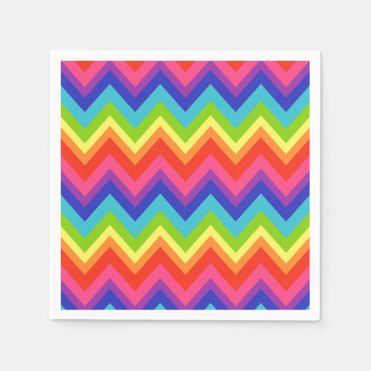Bright Rainbow Birthday Party Celebration Napkins Serviette (Vorderseite)
