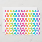 Bright Rainbow Birthday Party Einladung (Rückseite)