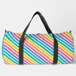 BRIGHT RAINBOW FARBIERTE DIAGONALSTREIFEN DUFFLE BAG