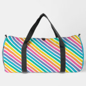 BRIGHT RAINBOW FARBIERTE DIAGONALSTREIFEN DUFFLE BAG (Rückseite)