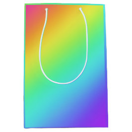 Bright Rainbow Gradient Gift Bag Mittlere Geschenktüte