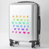 Bright Rainbow Letters Monogram Sticker Pack (Koffer)