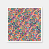 Bright Rainbow Paisley Serviette (Vorderseite)