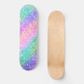 Bright Rainbow Pebble Shadow Confetti Style Stripe Skateboard (Vorderseite)